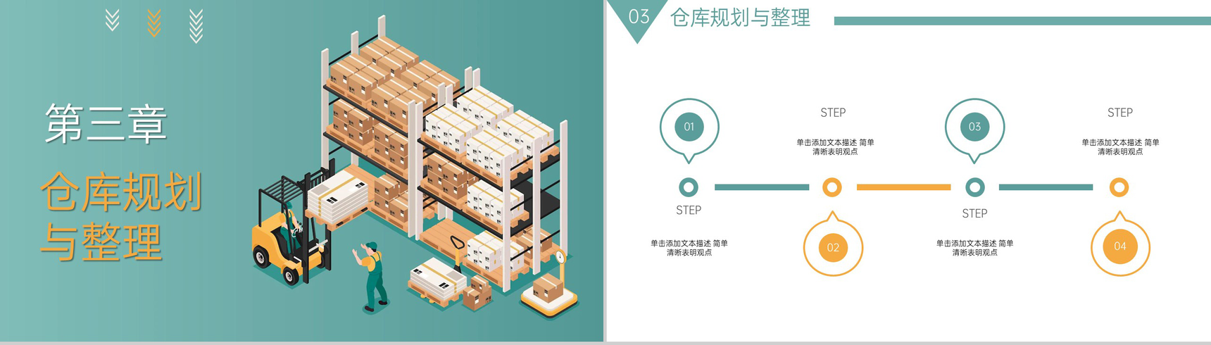 绿色简约仓库部门工作报告年终总结计划制定PPT模板