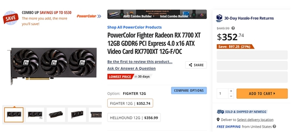 AMD RX 7700 XT海外大降100美元：性价比碾压RTX 4060