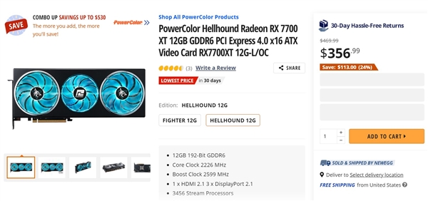 AMD RX 7700 XT海外大降100美元：性价比碾压RTX 4060