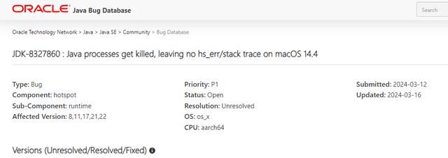 macOS Sonoma 14.4 更新引发 Java 程序崩溃:甲骨文建议用户推迟更新