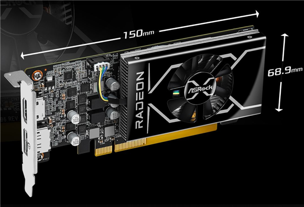 RDNA2入门亮机卡复活：华擎发布RX 6400半高刀卡