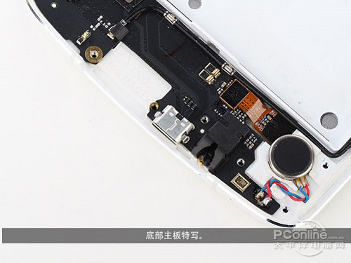 OPPO N1底部主板特写