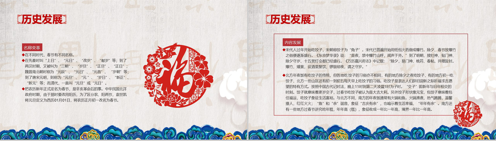 春节习俗传统文化节日PPT模板