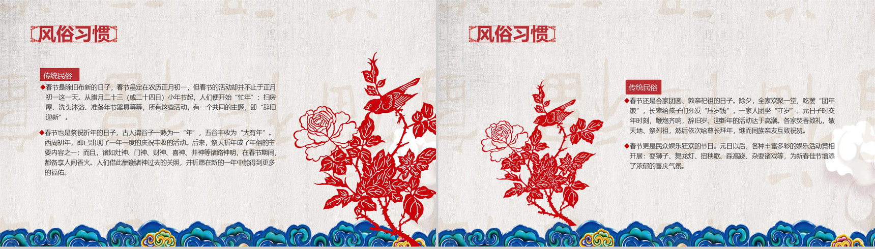 春节习俗传统文化节日PPT模板
