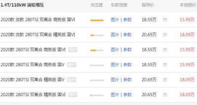 大众帕萨特多少钱一辆 大众帕萨特的价格为18.19万元