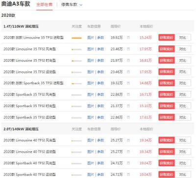 奥迪价格最低多少钱 仅为16.71万