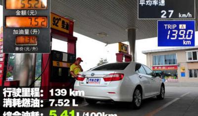 丰田凯美瑞2.0油耗是多少，丰田凯美瑞2.0实际油耗