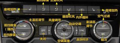 斯柯达柯珞克中控按钮图解，柯珞克车内按键功能说明