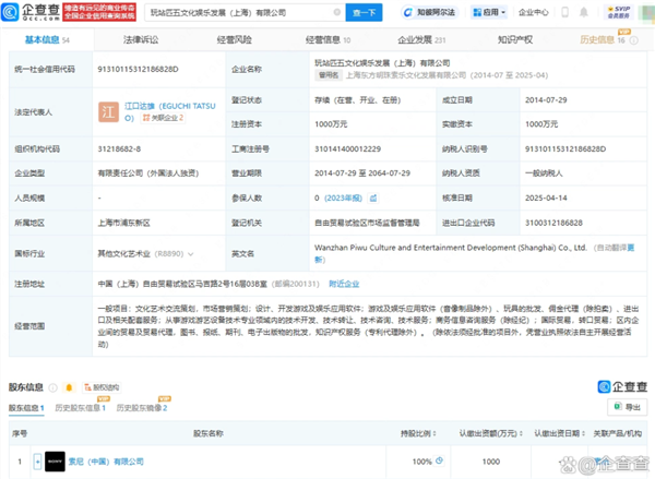 索尼全资收购在华家用游戏机合资公司 改名“玩站匹五”