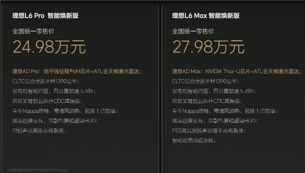 24.98万元起！理想L6智能焕新版新配色“天青色”发布：自带降温效果