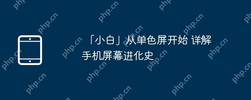  「小白」从单色屏开始 详解手机屏幕进化史 