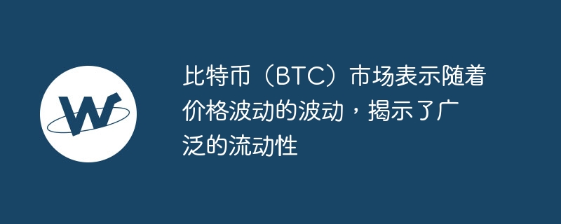 比特币（btc）市场表示随着价格波动的波动，揭示了广泛的流动性