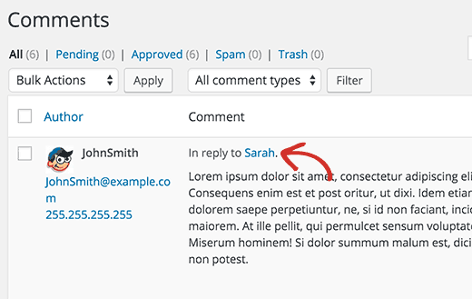 如何在 WordPress 评论中显示家长评论