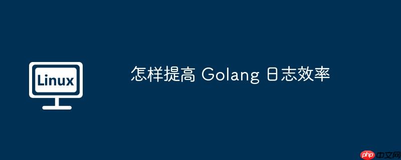 怎样提高 golang 日志效率