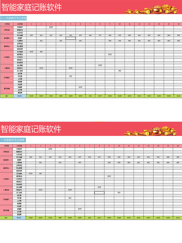 智能家庭记账软件