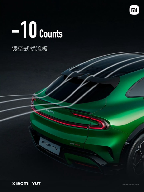 全车10组贯穿风道、40+组风阻优化！小米YU7风阻系数低至0.245