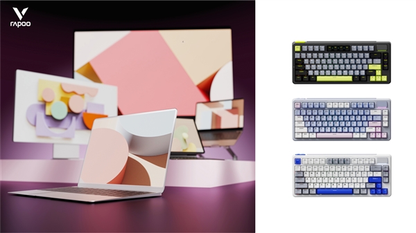 小户型Gasket 7层消音填充 雷柏V700DIY-75多模式客制化机械键盘上市