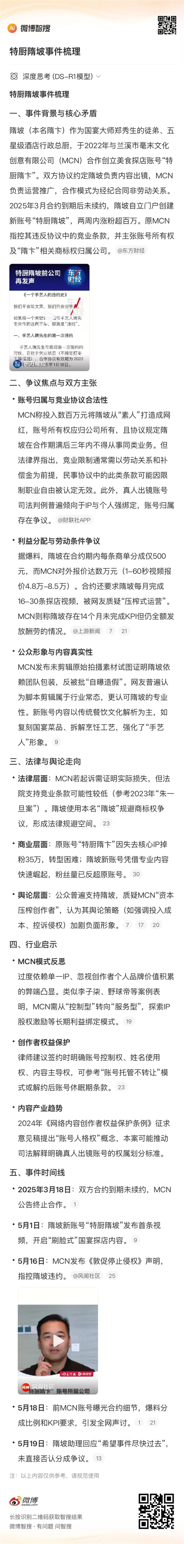 “特厨隋卞”的MCN锤了半天 结果把自己锤爆了