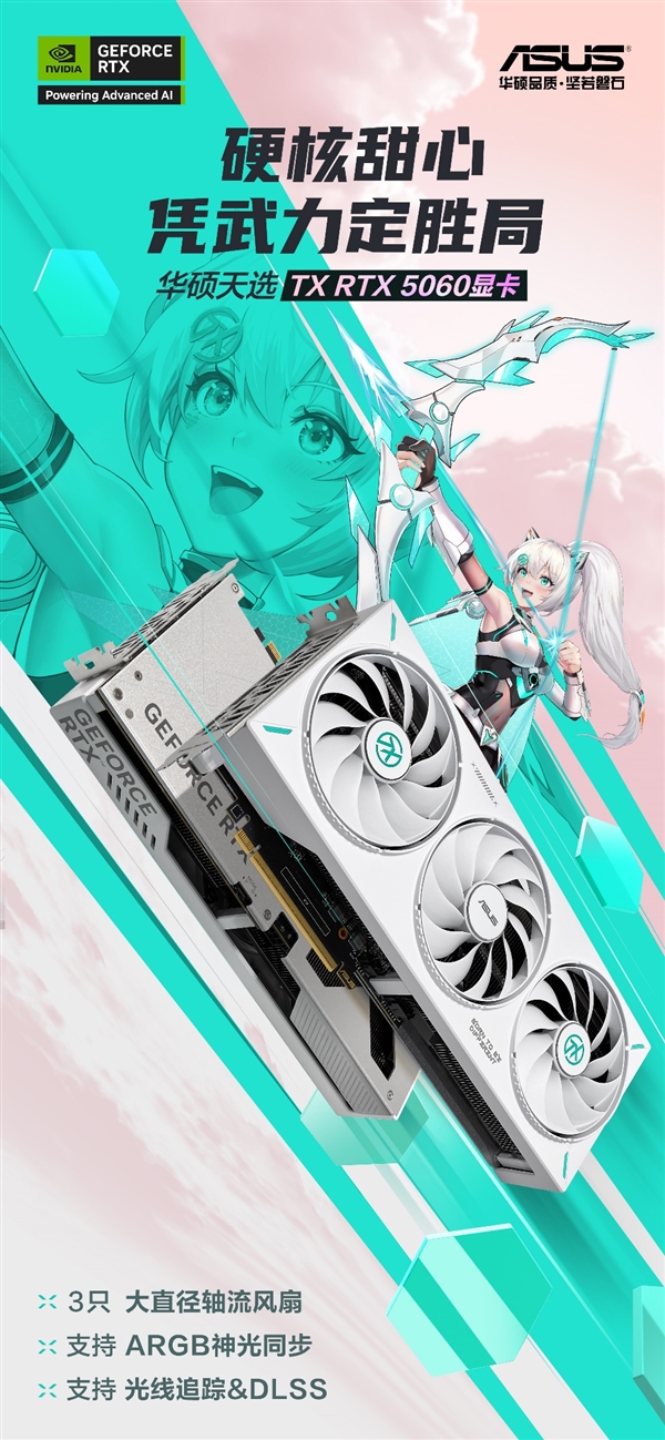 DLSS 4全新甜品卡！华硕RTX5060系列显卡上市