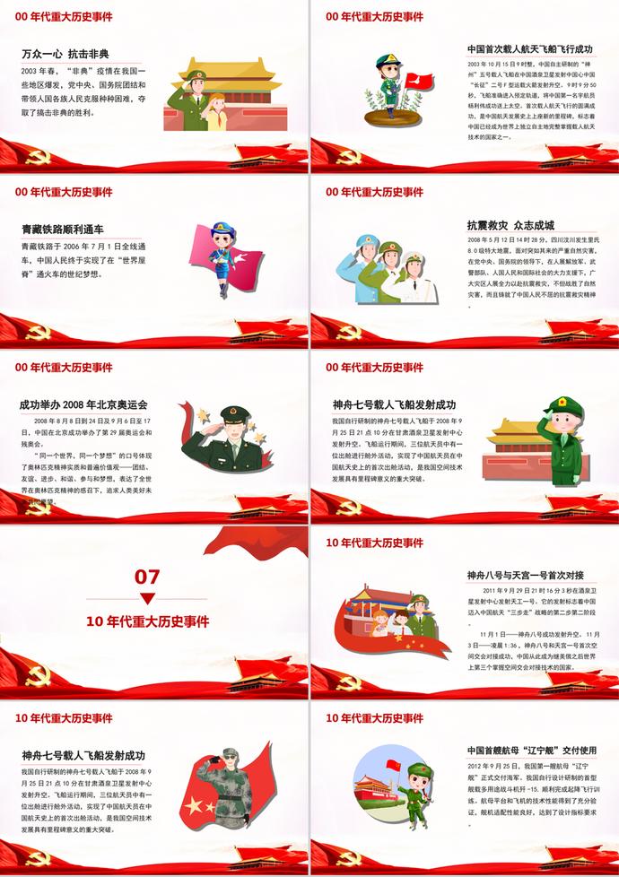 庆祝新中国成立70周年主题PPT模板