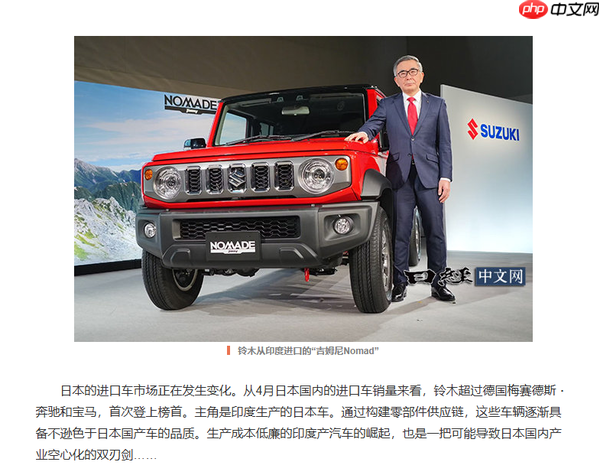 日媒称印度产成日本进口车市场主角 或威胁日本汽车工业