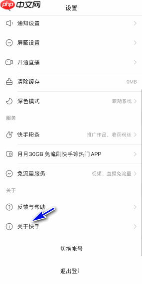 快手版本号怎么查看