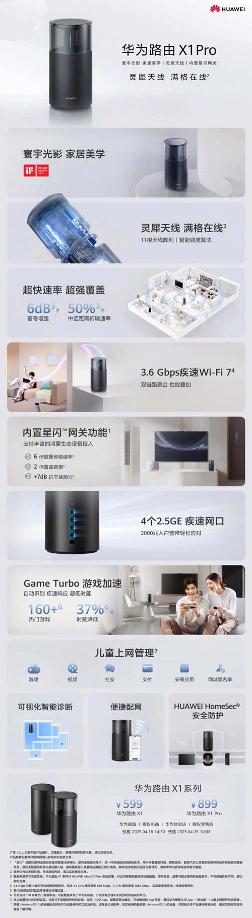 售价599元起! 华为路由器X1/Pro发布 配置与区别一览