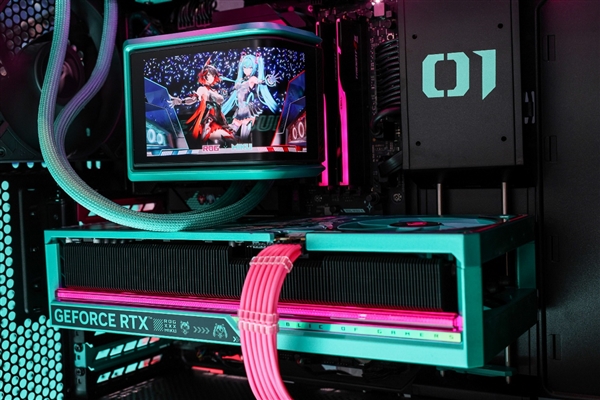MIKU应援 战力空前！ROG 夜神RTX5080 RO姬x初音未来版显卡