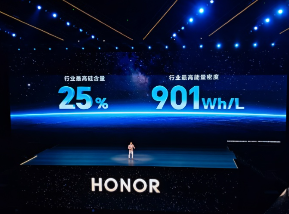 荣耀Magic V5行业首发15%硅含量电池：6100mAh大容量破行业纪录