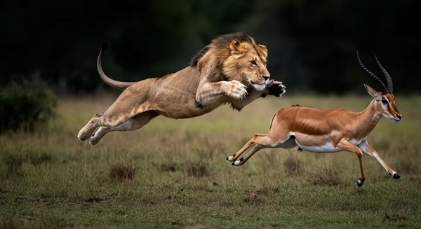 雄狮带一个那么大的“鬃毛围脖”：它们在非洲捕猎真的不热吗