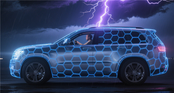 触目惊心 高速上车被雷击 网友：车相当于法拉第笼不会电到