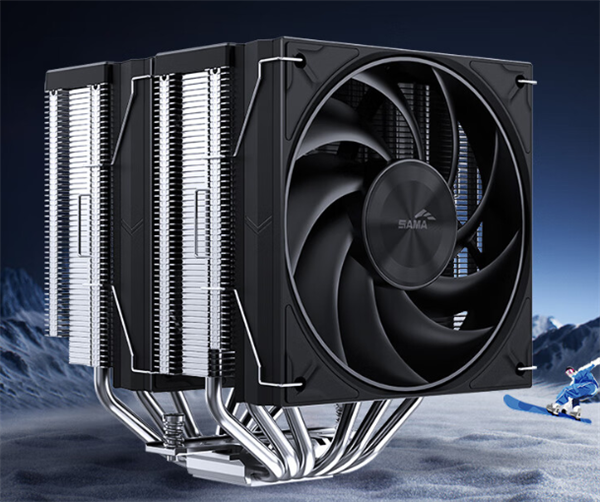先马风洞A60E风冷散热器上市：双风扇6热管到手259元