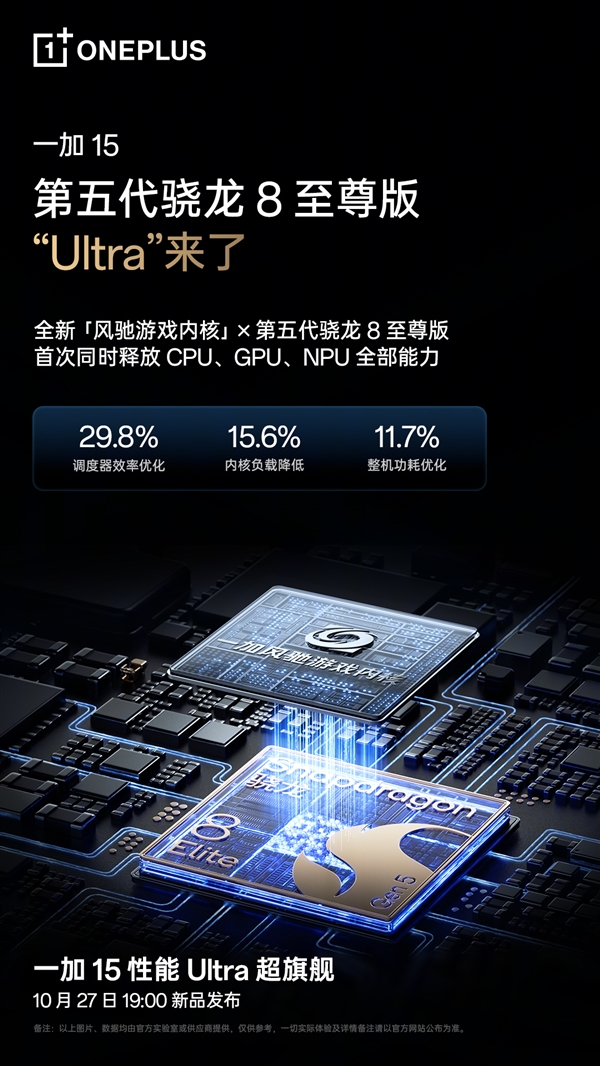 一加15出厂写入风驰游戏内核：把骁龙8E5优化成了8E5 Ultra