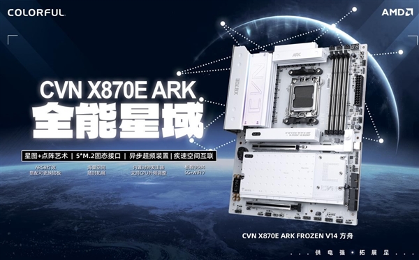 纯白只要2399元！七彩虹首款AMD X870E高端主板开卖