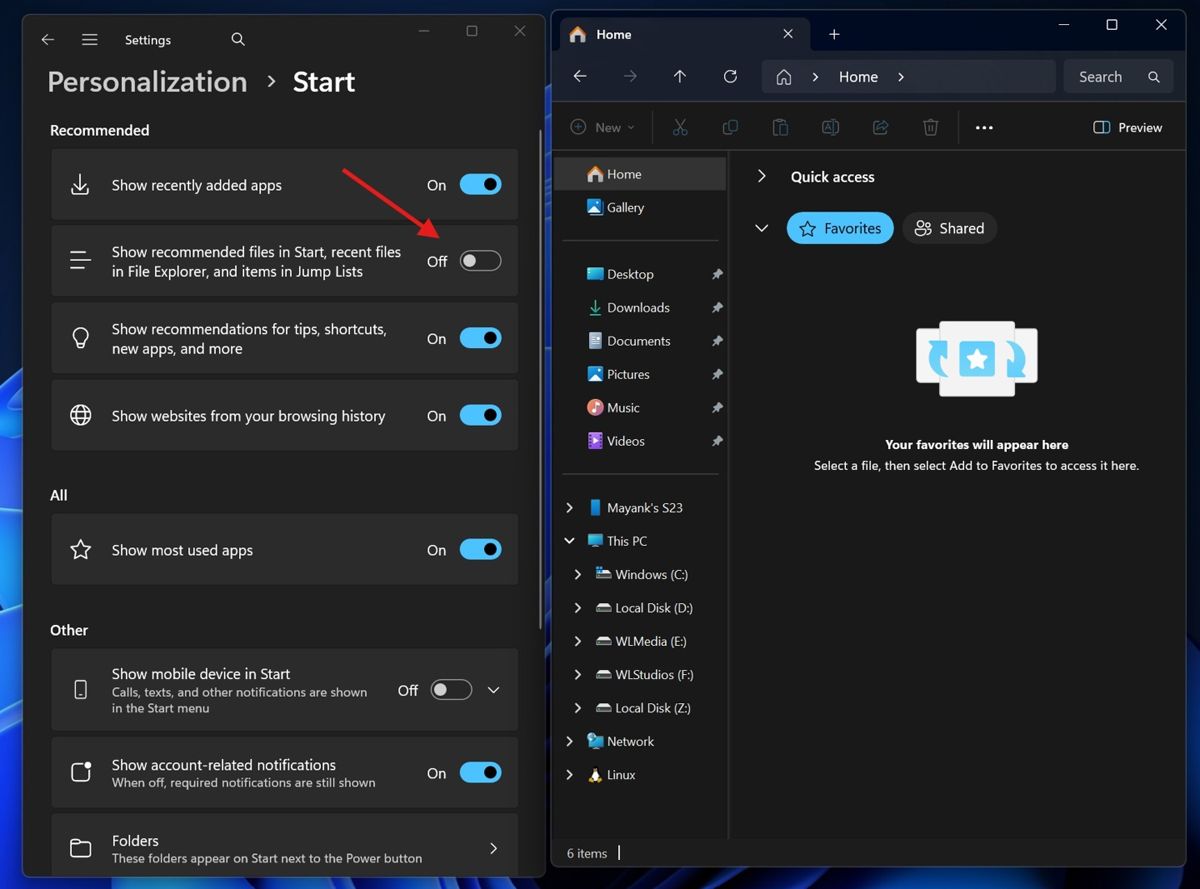 Win11可隐藏开始菜单推荐内容同时禁用两大核心功能