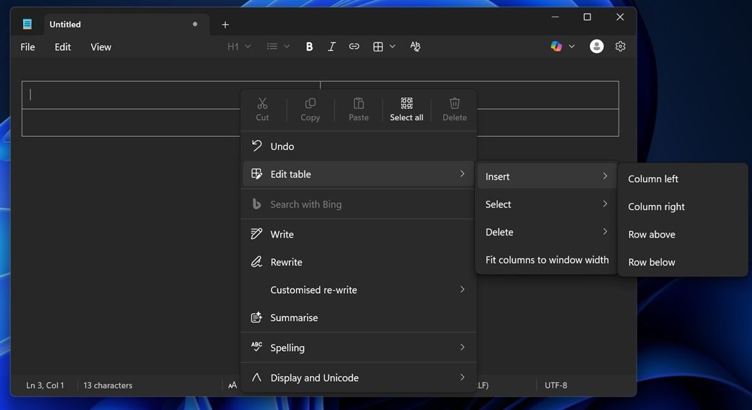 支持 Markdown且媲美Word! Win11记事本原生表格功能上手体验