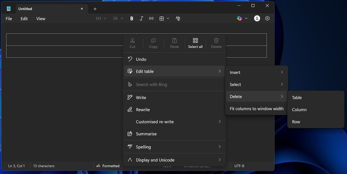 支持 Markdown且媲美Word! Win11记事本原生表格功能上手体验