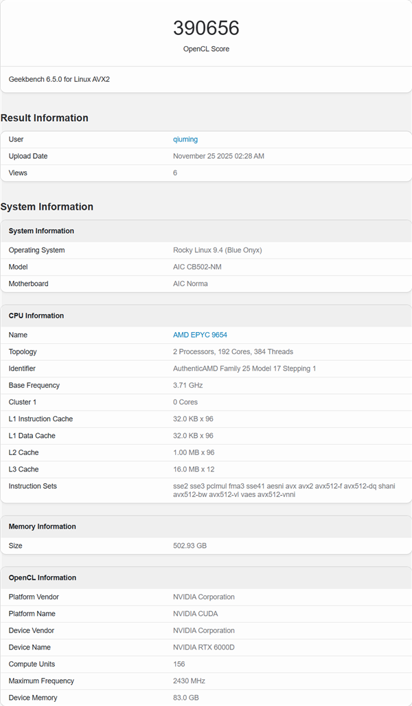 NVIDIA中国特供RTX 6000D现身：核心、显存、频率全部大砍